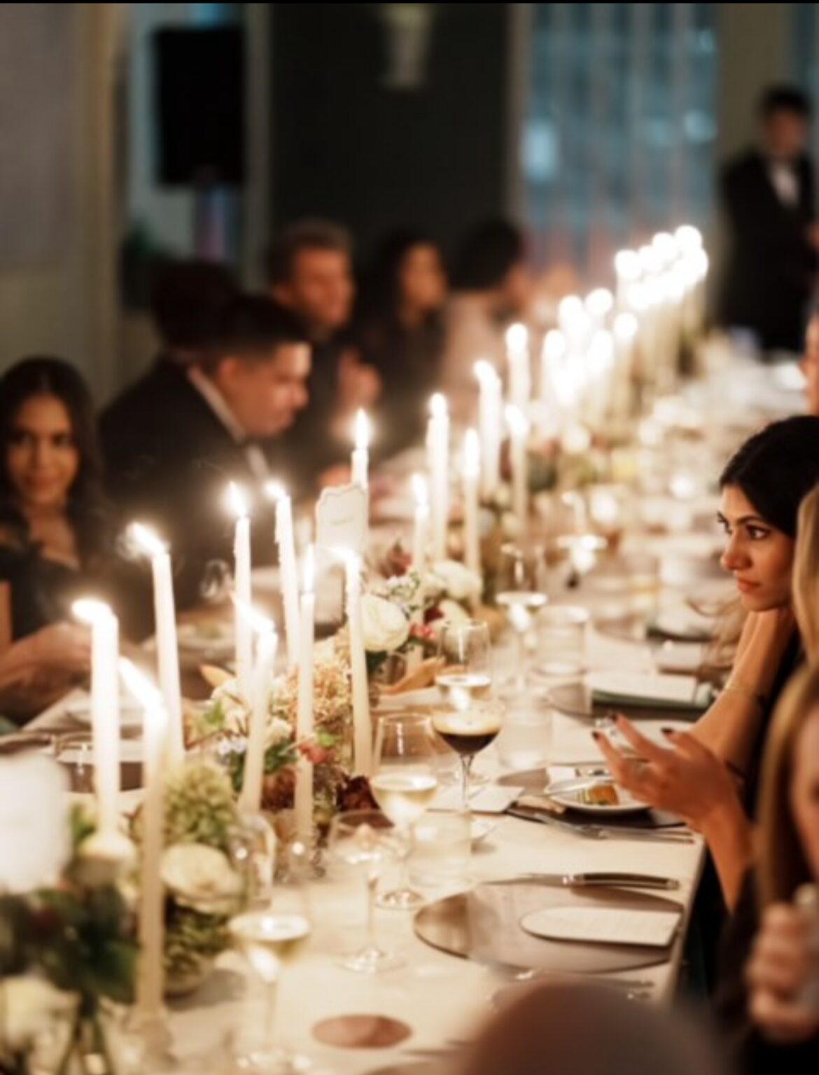 Wedding dinner table